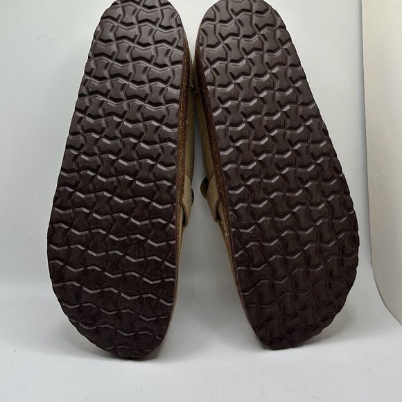 CUSHIONAIRE Women's Genuine Leather Cork Footbed Clog 9 TAUPE - Picture 5 of 7